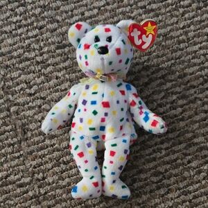 Ty 2K Beanie Baby Confetti Bear Rare With Tag Errors And Rarities